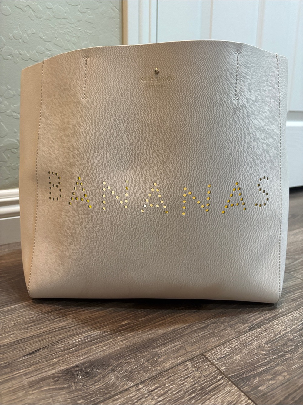 kate spade novelty BANANAS white tote